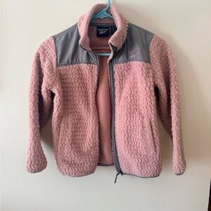 Reebok Pink and Gray Sherpa Jacket